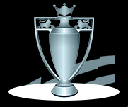 An award-style emblem showing the Premier League champions trophy